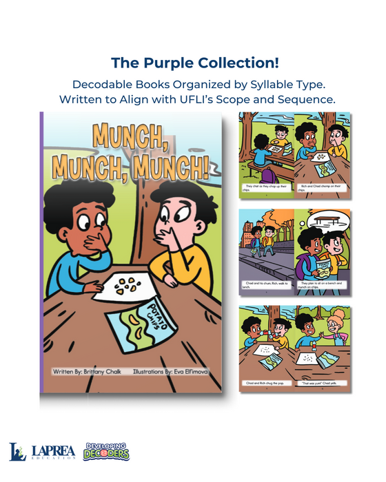 Developing Decoders Purple Collection Set 1: VC, CVC with Blends and Digraphs (1 set, 15 titles)