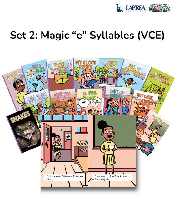 Developing Decoders Purple Collection Set 2:Magic "e" Syllables (1 set, 15 titles)