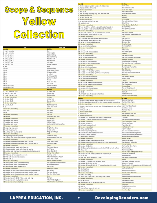 Developing Decoders Whole Yellow Collection: Levels K - 3 (164 titles, with 6 copies each)