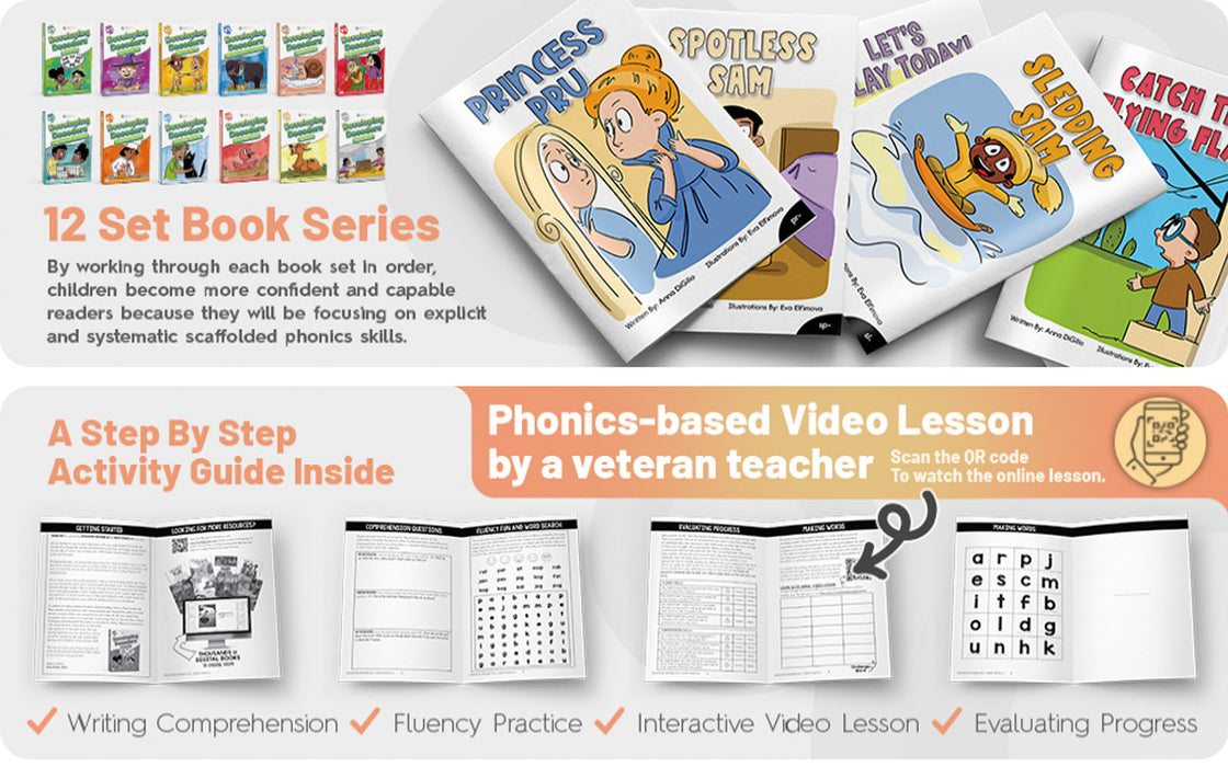 Decodable Readers: 15 Beginning Blends Phonics Decodable Books for Beginning Readers (Developing Decoders Set 5)