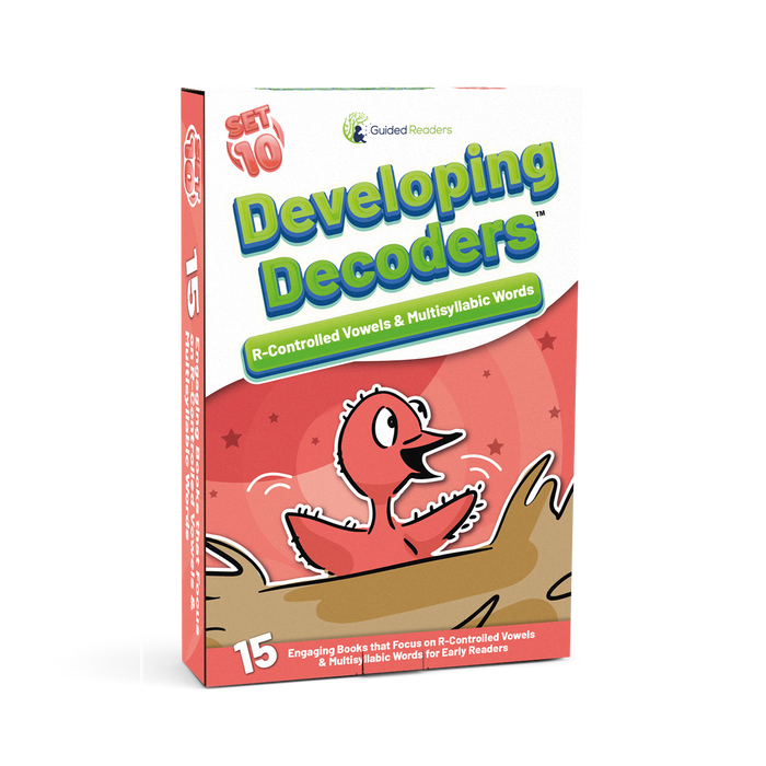 Decodable Readers: 15 R-Controlled Vowels & Multisyllabic Words Phonics Books for Beginning Readers (Developing Decoders Set 10)