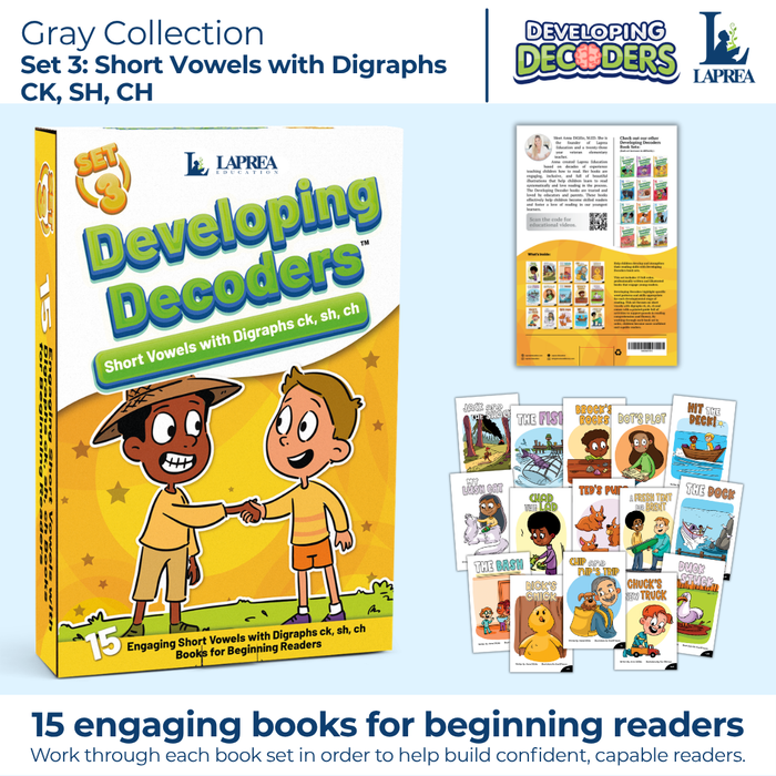 Decodable Readers: 15 Short Vowel Phonics Decodable Books for Beginning Readers (Developing Decoders Set 3)