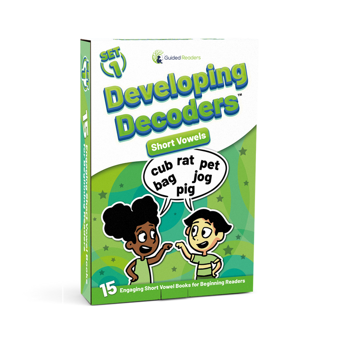 Decodable Readers: 15 Short Vowel Phonics Decodable Books for Beginning Readers (Developing Decoders Set 1)
