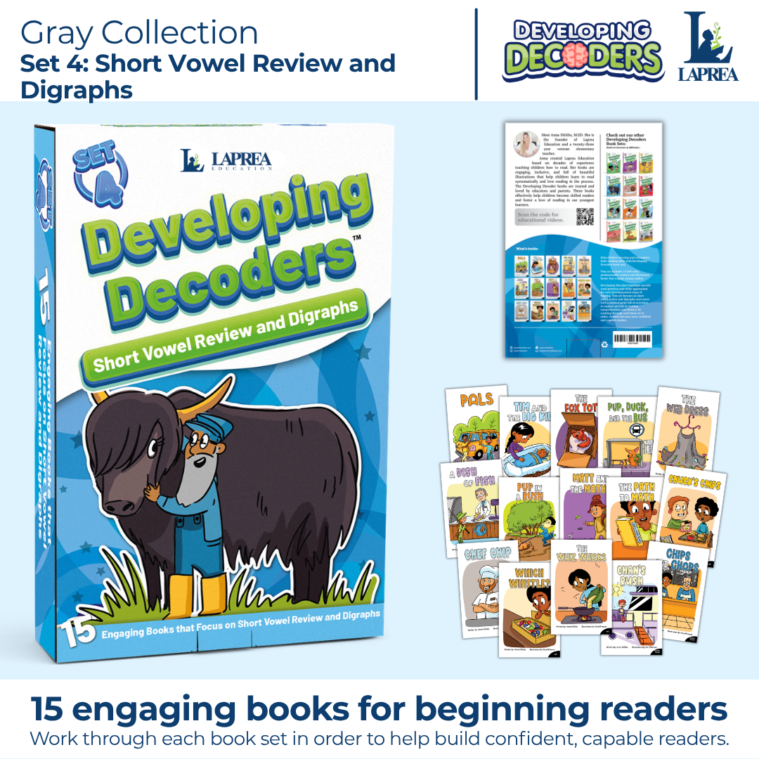 Decodable Readers: 15 Digraphs and Short Vowel Review Phonics Books fo ...