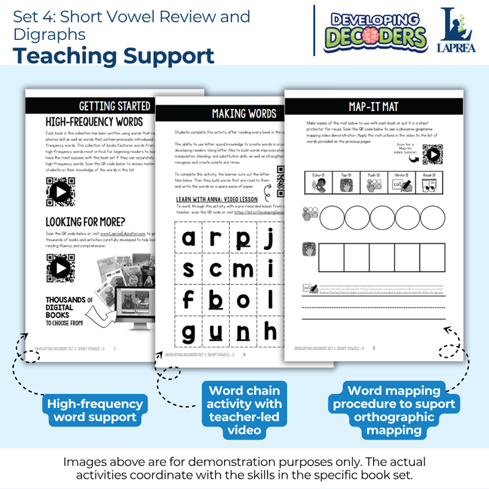 Decodable Readers: 15 Digraphs and Short Vowel Review Phonics Books for Beginning Readers (Developing Decoders Set 4)