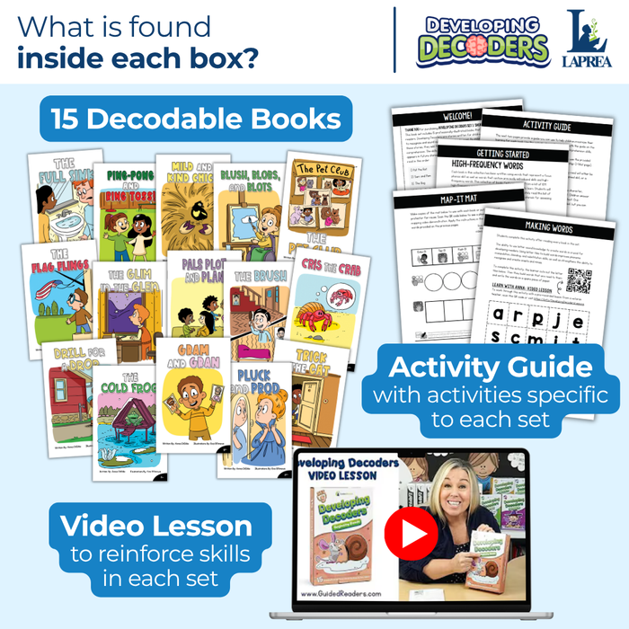 Decodable Readers: 15 Beginning Blends Phonics Decodable Books for Beginning Readers (Developing Decoders Set 5)