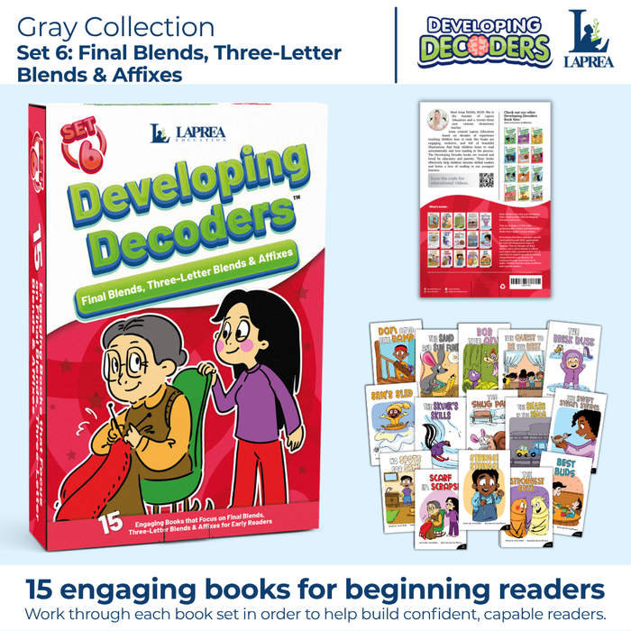 Decodable Readers: 15 Beginning and Final Blends Phonics Books for Beginning Readers (Developing Decoders Set 6)