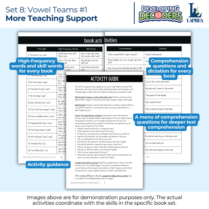 Decodable Readers: 15 Long Vowel Teams Phonics Books for Beginning Readers (Developing Decoders Set 8)
