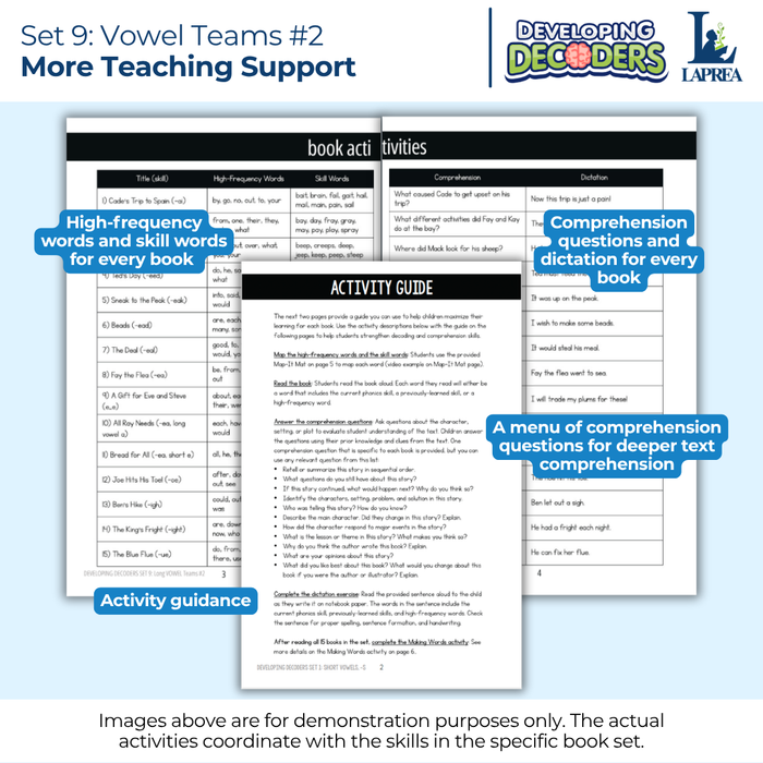 Decodable Readers: 15 Long Vowel Teams Phonics Books for Beginning Readers (Developing Decoders Set 9)