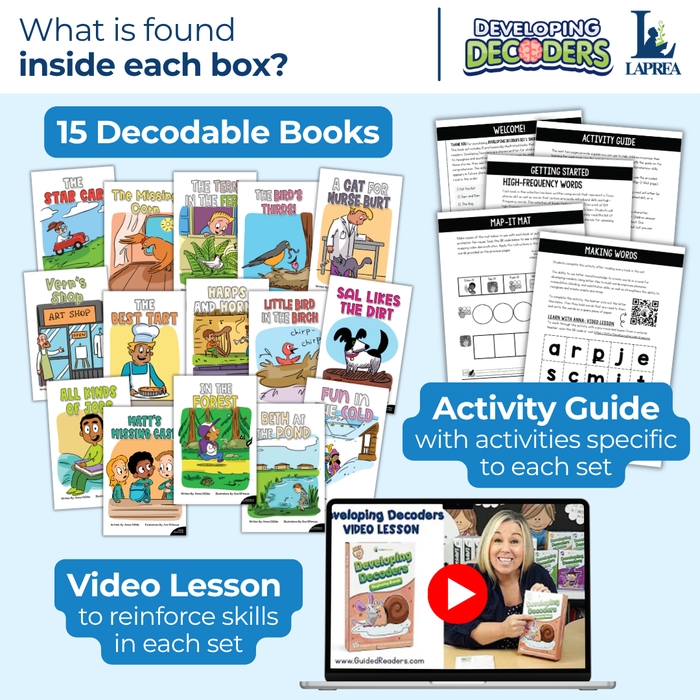Decodable Readers: 15 R-Controlled Vowels & Multisyllabic Words Phonics Books for Beginning Readers (Developing Decoders Set 10)