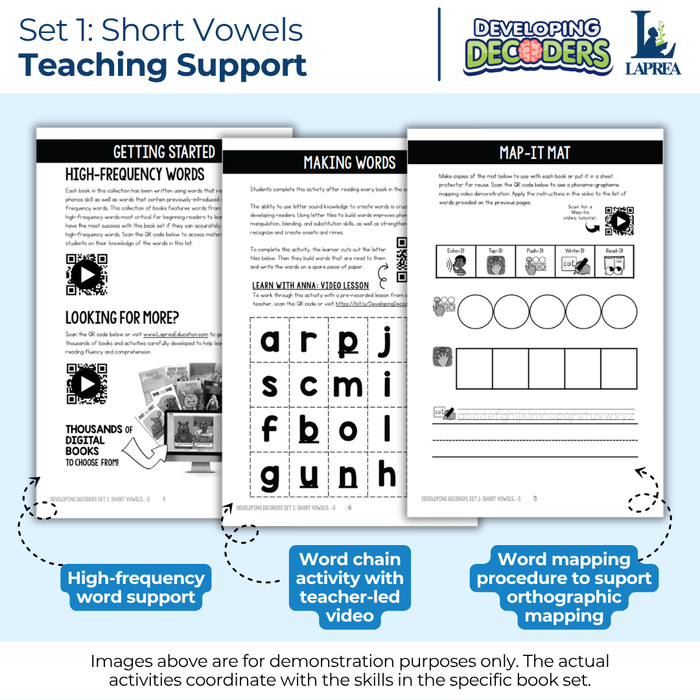 Decodable Readers: 15 Short Vowel Phonics Decodable Books for Beginning Readers (Developing Decoders Set 1)
