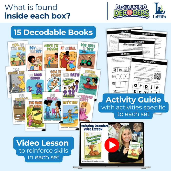 Decodable Readers: 15 Diphthongs Phonics Books for Beginning Readers (Developing Decoders Set 11)