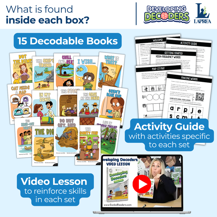 Decodable Readers: 15 Phonics Review Phonics Books for Beginning