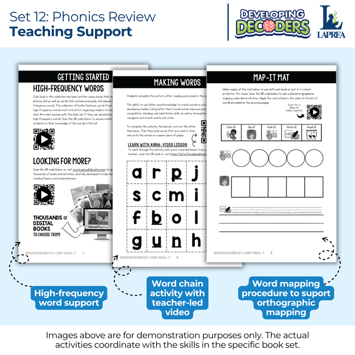 Decodable Readers: 15 Phonics Review Phonics Books for Beginning