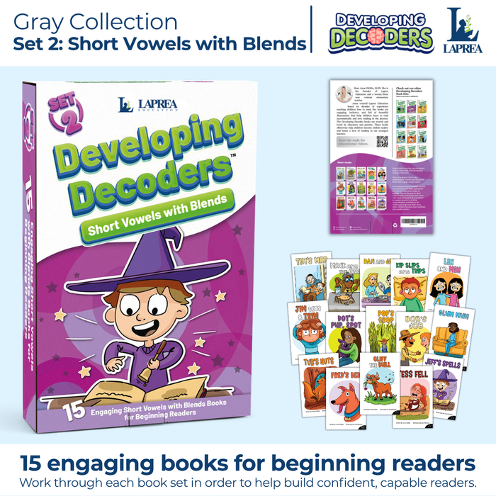 Decodable Readers: 15 Short Vowel Phonics Decodable Books for Beginning Readers (Developing Decoders Set 2)