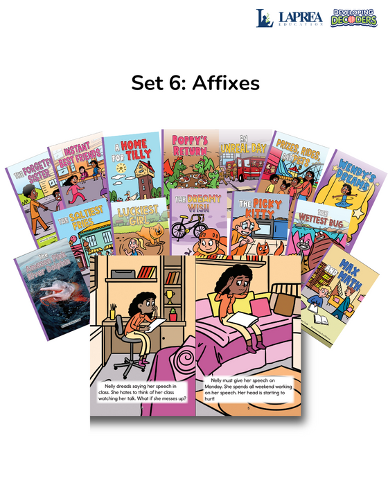 Developing Decoders Purple Collection Set 6:  Affixes (1 set, 15 titles)