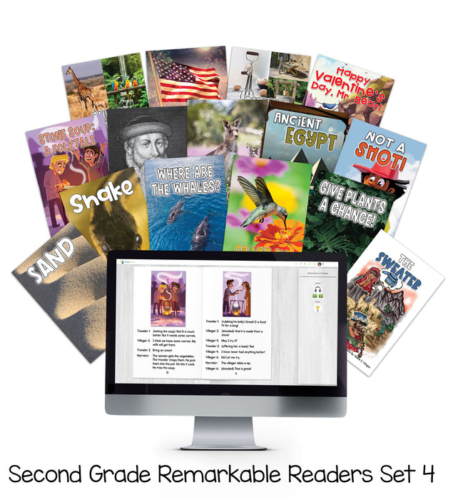 Leveled Readers - Second Grade Remarkable Readers (Sets 1 -8) Bundle