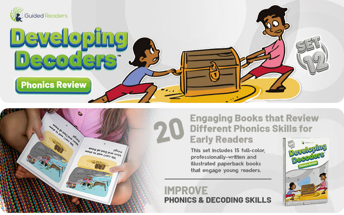 Decodable Readers: 15 Phonics Review Phonics Books for Beginning Readers (Developing Decoders Set 12)
