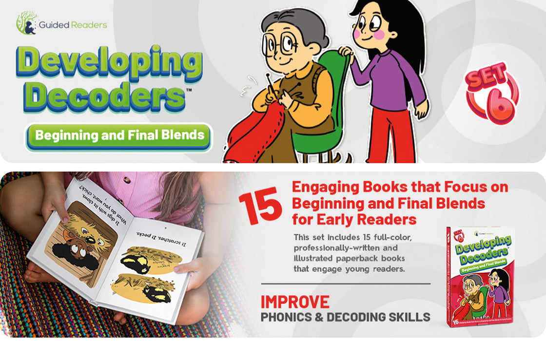 Decodable Readers: 15 Beginning and Final Blends Phonics Books for Beg ...