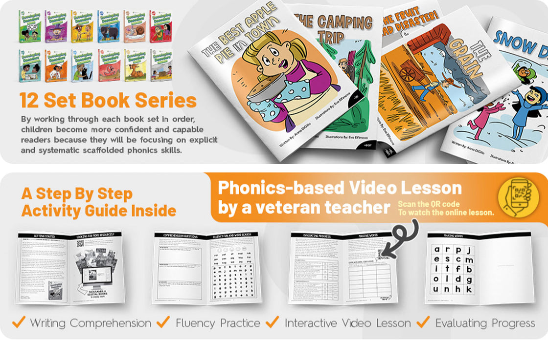 Decodable Readers: 15 Long Vowel Teams Phonics Books for Beginning Readers (Developing Decoders Set 8)