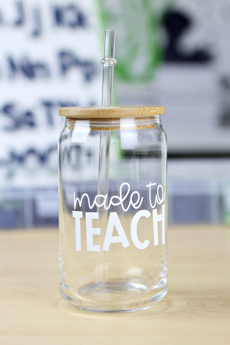 Made to Teach Glass Can Teacher Cup