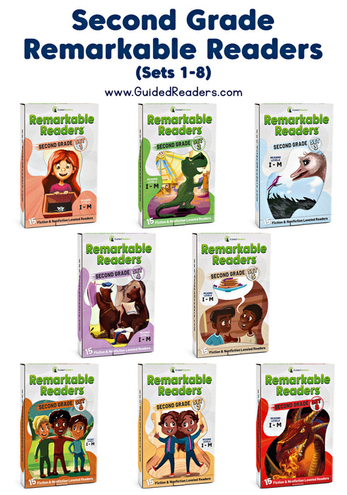 Leveled Readers - Second Grade Remarkable Readers (Sets 1 -8) Bundle