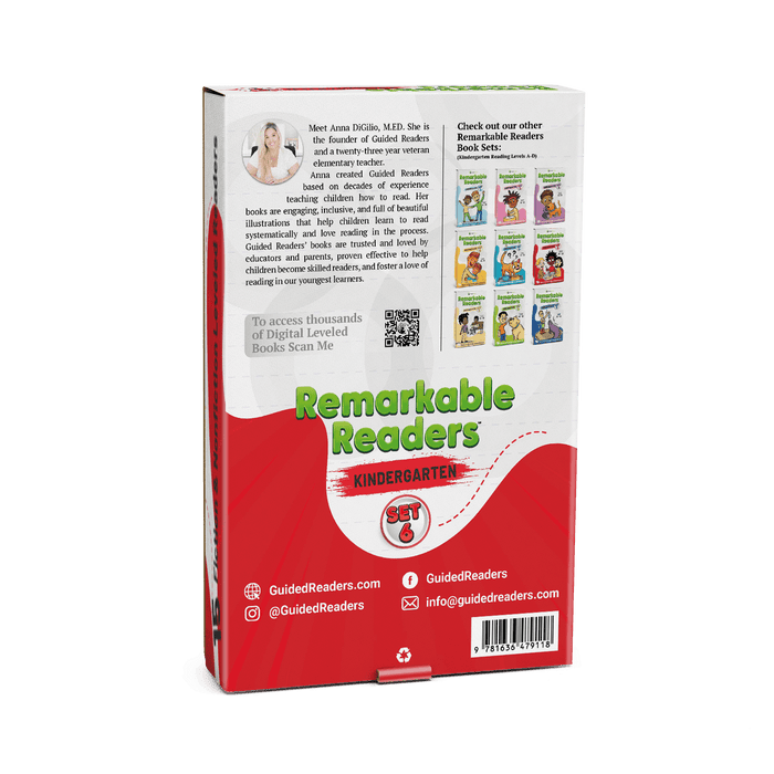 Kindergarten Book Set - Leveled Readers for Kindergarteners - Remarkable Readers (Set 6)