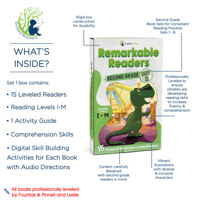 Leveled Readers - 2nd Grade Reading Books - Remarkable Readers (Set 2)