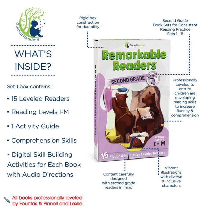 Leveled Readers - 2nd Grade Reading Books - Remarkable Readers (Set 4)