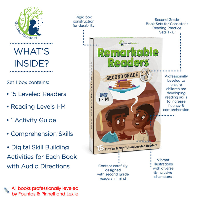 Leveled Readers - 2nd Grade Reading Books - Remarkable Readers (Set 5)