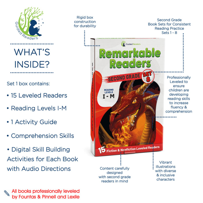 Leveled Readers - 2nd Grade Reading Books - Remarkable Readers (Set 8)