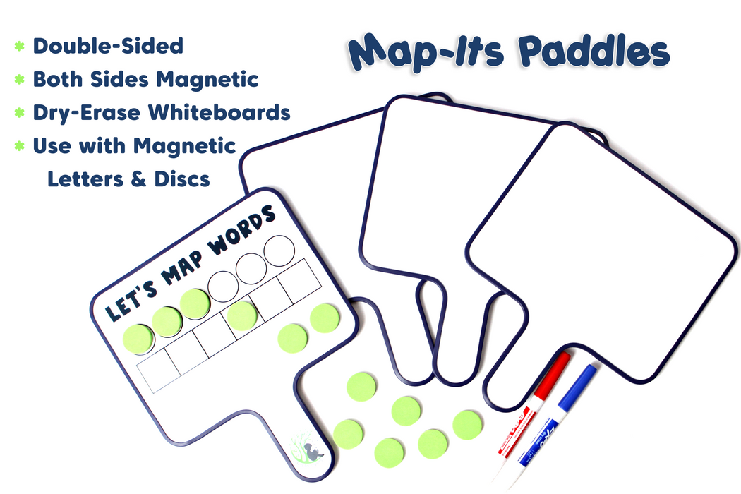 [SINGLE] Word Mapping - Map-Its Paddles - 6 Phoneme Grapheme Mapping Paddles (1 Map-It Paddle Kit) *1 Kit has 6 paddles